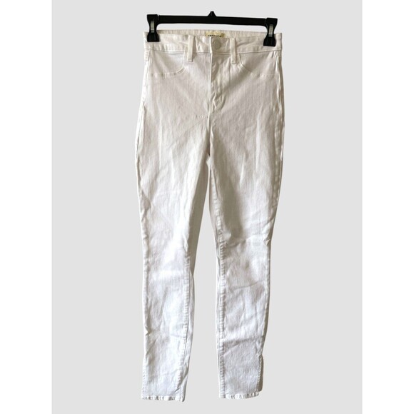 L’AGENCE Josie High Rise Skinny Jeans Size 25 White Women’s Split Side Hem NWOT - Picture 3 of 9